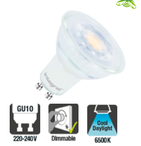 Integral GU10 Glass PAR16 5.6W (56W) 6500K 450lm Dimmable Lamp
