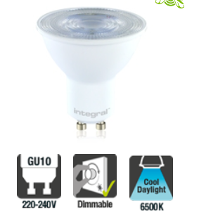 Integral GU10 PAR16 4.2W (50W) 6500K 430lm Dimmable Lamp