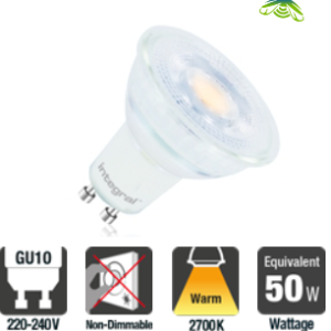 Integral GU10 Glass PAR16 4.7W (50W) 2700K 390lm Non-Dimmable Lamp