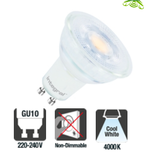 Integral GU10 Glass PAR16 4.7W (53W) 4000K 425lm Non-Dimmable Lamp