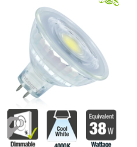 Integral MR16 Glass GU5.3 5.2W (37W) 4000K 470lm Dimmable Lamp