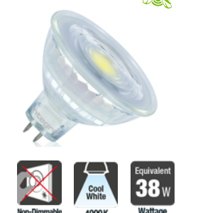 Integral MR16 Glass GU5.3 4.8W (37W) 4000K 470lm Non-Dimmable Lamp